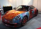 Porsche 911 peinte par Shalemar Sharbatly  Porsche 911 peinte par Shalemar Sharbatly, Mondial de l&#39;Automobile, Paris, 5 octobre 2014