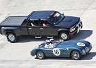 Chevrolet pick-up &#38; Jaguar C-type  Chevrolet pick-up &#38; Jaguar C-type, Autodrome festival Heritage, 6 juin 2015, circuit de Linas-Montlhéry